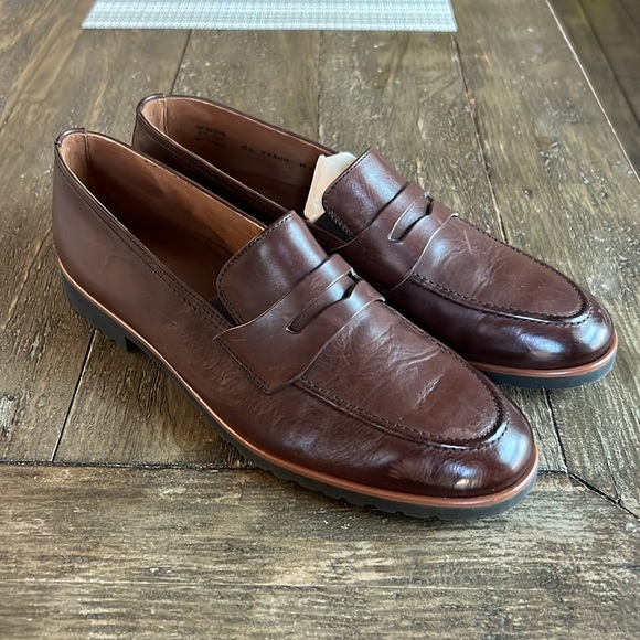 Paul Green Penny Loafer BrownLeather Casual Slip On Shoes brand new